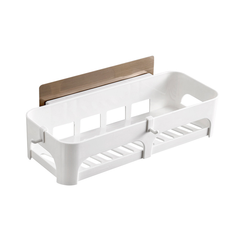 Estante de almacenamiento de baño sin perforaciones Estante de almacenamiento de baño montado en la pared Estante de almacenamiento de lavabo Estante de almacenamiento de baño