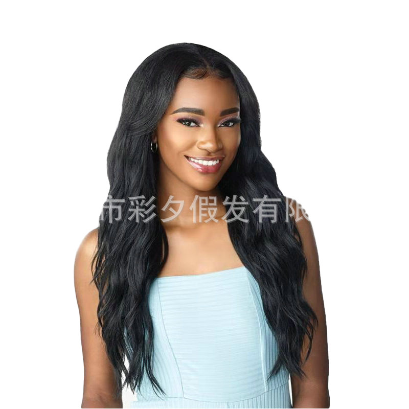 European and American New Women's Chemical Fiber Pony Tail Strap Corn Long Curly Hair Pony Tail Binding Wig Wave Long Hair