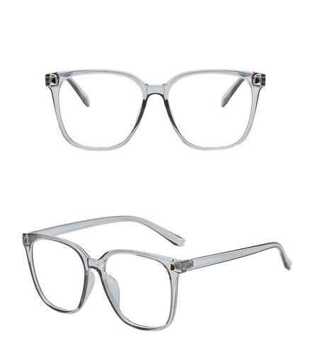 D-shaped anti-blue light non-prescription glasses ins same style street shooting without makeup trendy flat mirror glasses myopia finished product