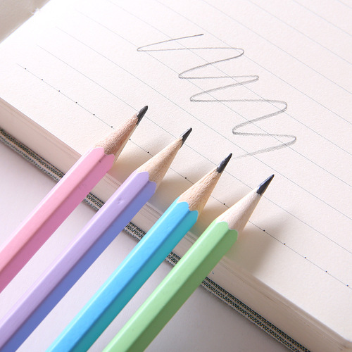 Boxed Cartoon HB Pencils 12 Office Students Writing Drawing Practice Calligraphy with Rubber Pencil Stationery Set Wholesale