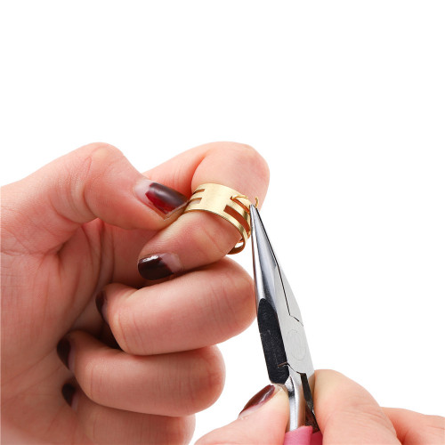 Amazon DIY jewelry tools flat-nose pliers and tweezers combination single-turn opening and closing ring set jewelry material package