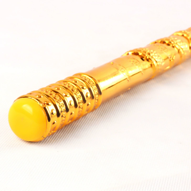 Retractable golden cudgel toy, Sun Wukong style, telescopic 60→110 cm, plush/plastic/automatic