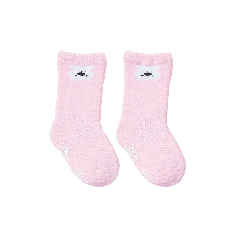 Calcetines de bebé Otoño e Invierno Terry calcetines de bebé engrosados media pantorrilla antideslizante calcetines de bebé recién nacido calcetines de piso para bebés