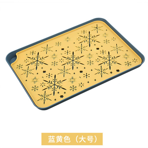 Water cup tray rectangular plastic tea tray creative drain home living room Nordic European style simple cup drain tray