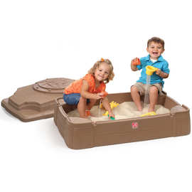 美国STEP2儿童玩具沙箱 过家家玩沙挖沙工具游乐园沙盘储藏式沙箱