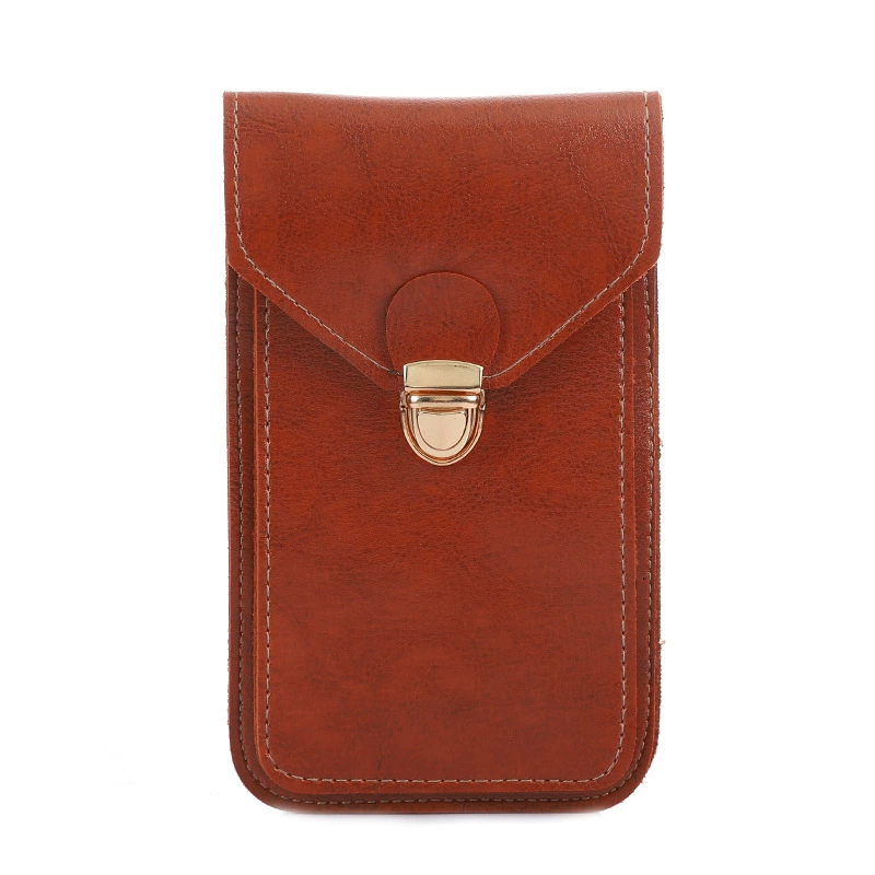 Polyurethane travel belt bag, handheld small buckle, waterproof wallet