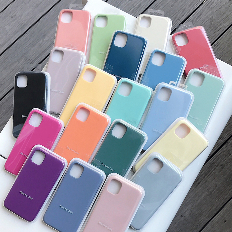 Suitable for Apple 13 Skin-Feel Silicone Phone Case iPhone 12Promax Protective Case 14Pro Matte Boxed