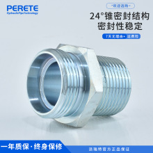 1CT 1DT碳钢卡套端直通终端接头 bspt英制螺纹油管液压管接头