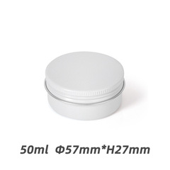 Wholesale 50g wax pot, 57*27mm tea candy fragrance cream candy box aluminum can, 50ml candle aluminum can