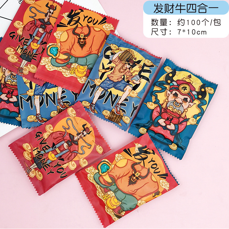 Nuevo copo de nieve bolsa de embalaje crujiente carne empate galleta perfumada bolsa de té máquina turrón sello bolsa transparente esmerilado bolsa 100 Pack