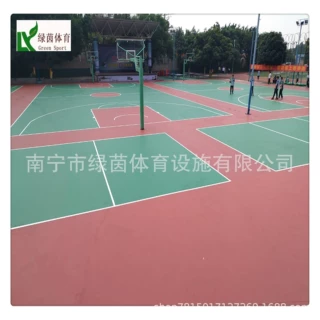 广西那坡硅PU球场塑胶球场橡胶球场室外防滑弹性球场本地厂商售后