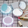 Folding makeup mirror round double -sided folding creative makeup mirror lamp LED portable portable makeup mirror