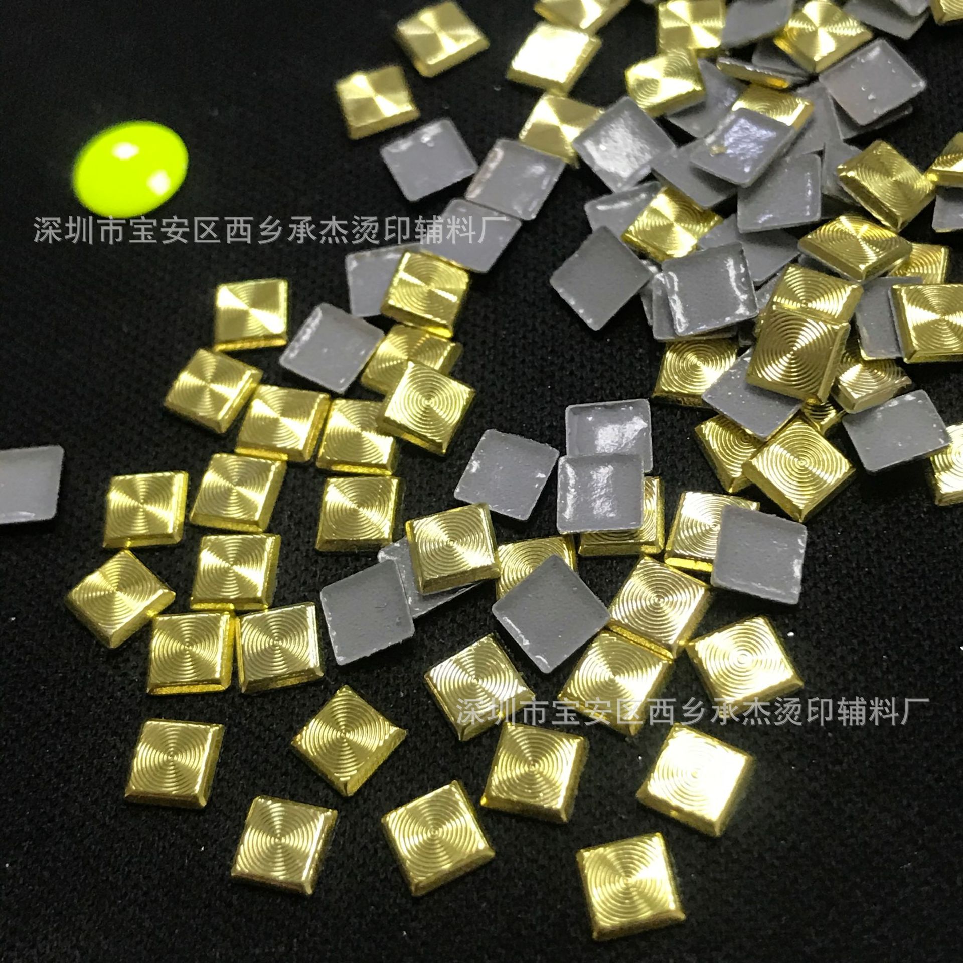 批花片系列进口方形螺旋片 DIY钻贴珠片 烫图烫钻辅料服装热烫印