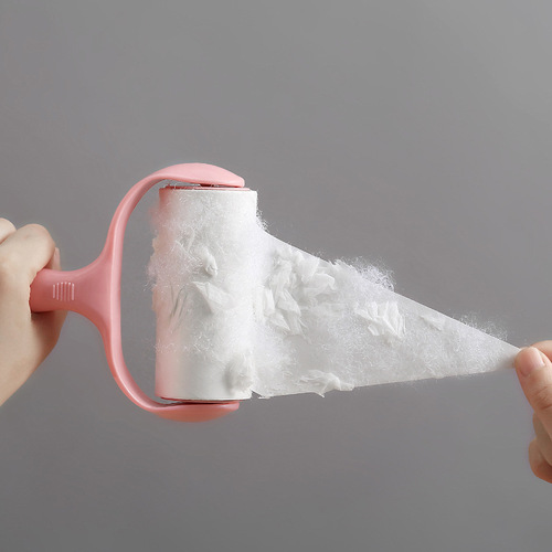 T tear-off lint remover, clothing lint remover, pet hair manual hair removal brush, roller type with replacement paper lint roller