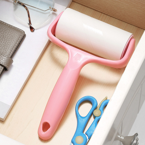 T tear-off lint remover, clothing lint remover, pet hair manual hair removal brush, roller type with replacement paper lint roller