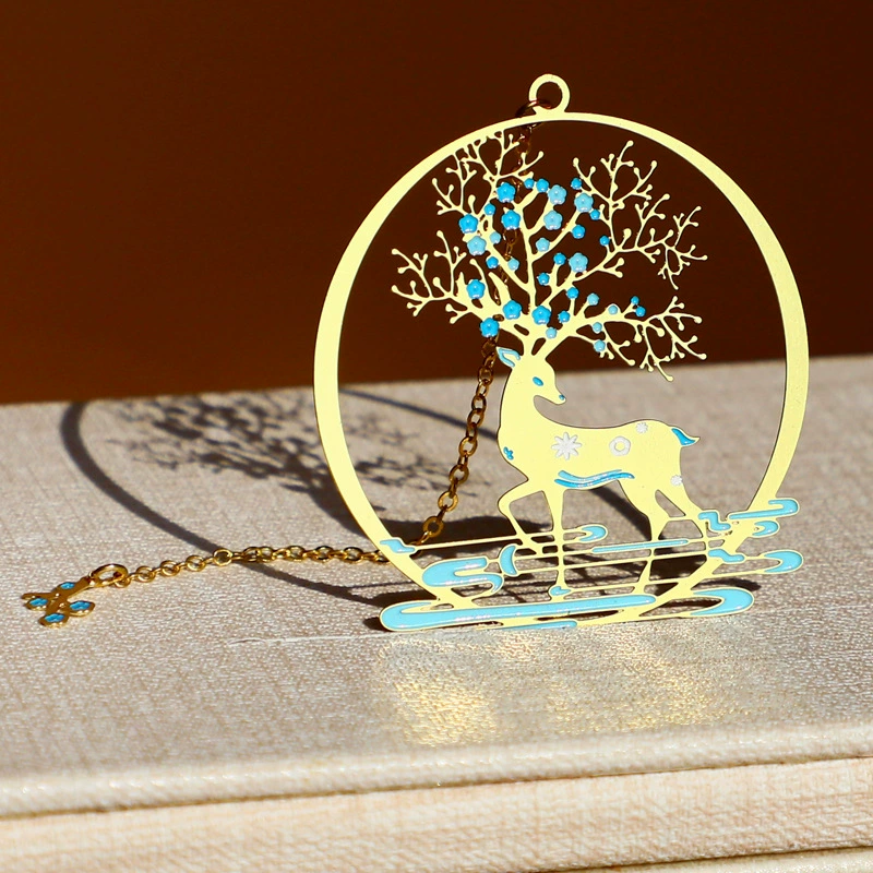 Крылья цикады металлическая латунная круглая Закладка вентилятора классический китайский стиль кран полый на заказ Творческий антикварный подарок на заказ