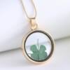 Necklace, creative plant lamp, sample, pendant, jewelry, Korean style, four-leaf clover