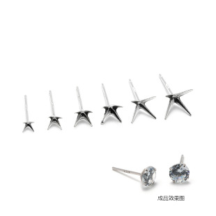 S925���y��צ��ᔿ��ж��僽�diy�Ƕ�ʯ����y����S���Ʒ