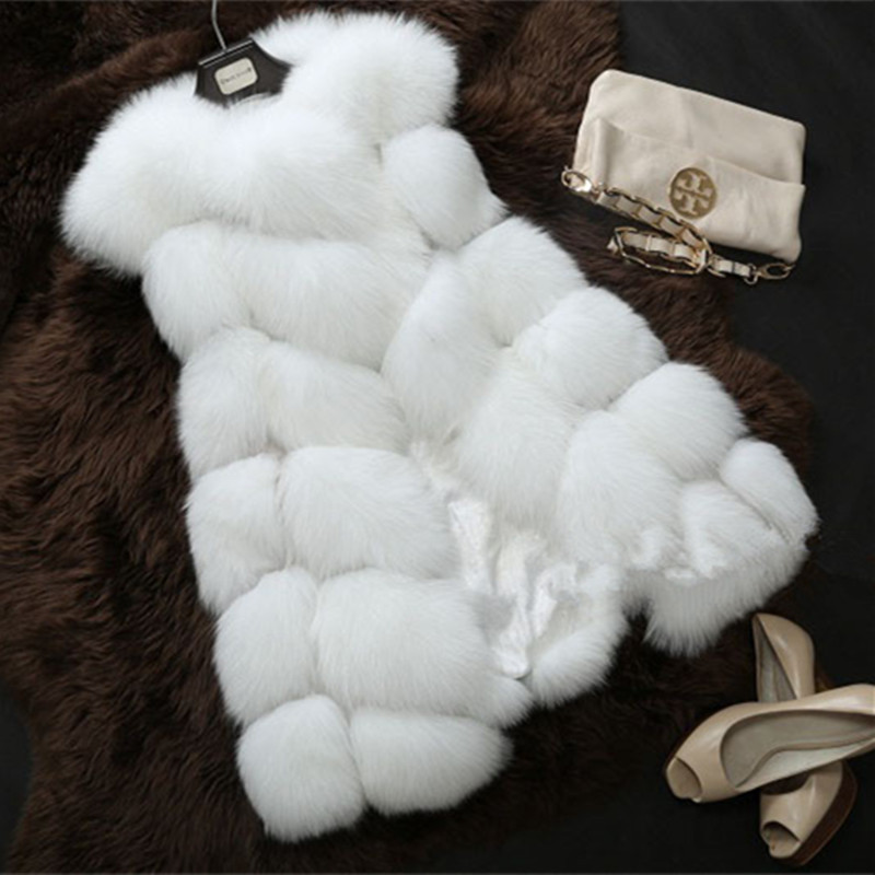 2023 Patchwork Autumn and Winter Fox Fur Vest Imitation Fur Vest Women's Special Price Mid-Length Fur Jacket Wholesale