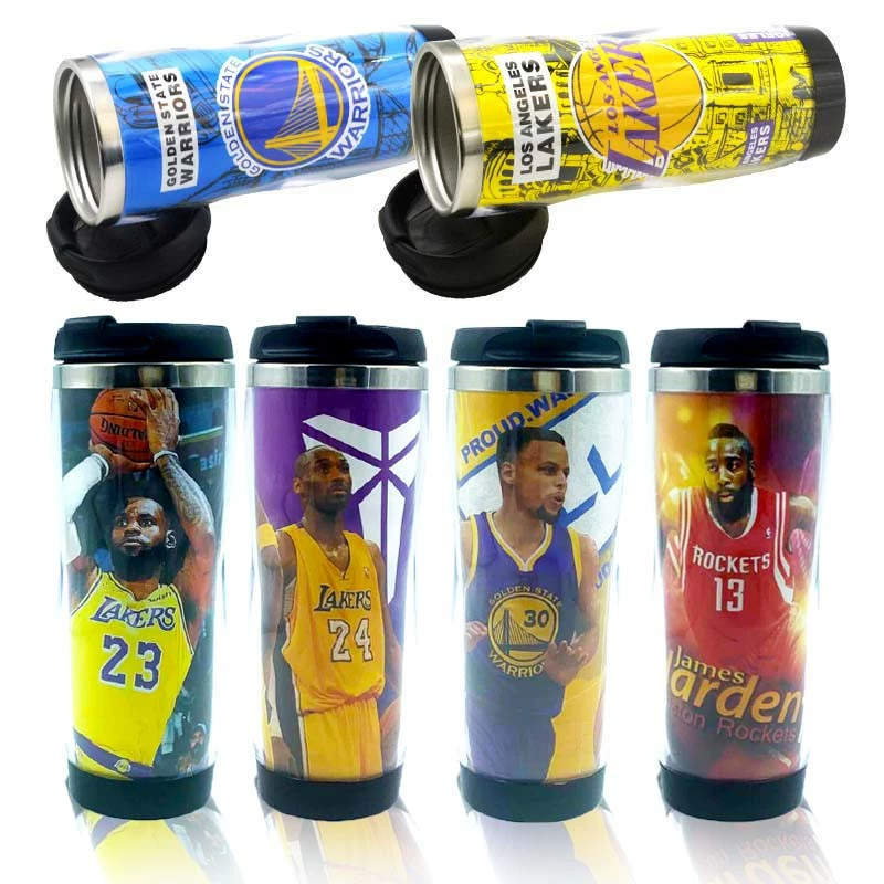 Фанатские товары Баскетбольные Lakers Express Bucks Warriors, изоляционная кружка для воды Kobe James NBA Cup Gift Cup