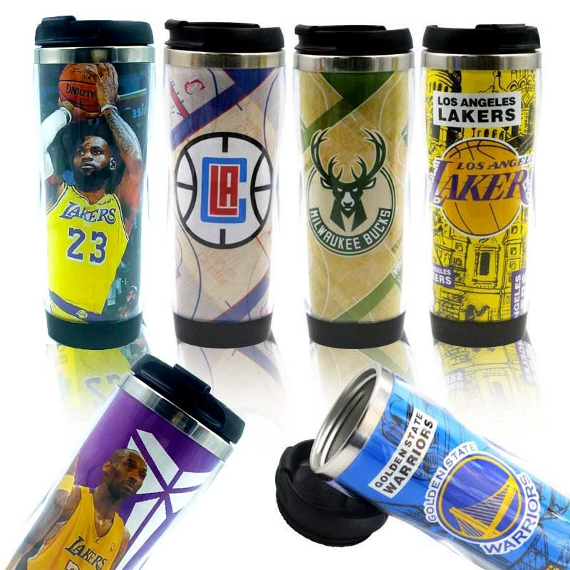 Фанатские товары Баскетбольные Lakers Express Bucks Warriors, изоляционная кружка для воды Kobe James NBA Cup Gift Cup