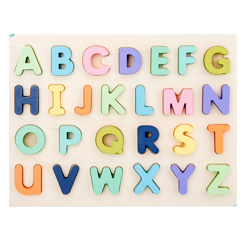 Alfabeto digital infantil animal rompecabezas cognitivo educación temprana aprendizaje juego rompecabezas 1-3-6 juguetes de madera