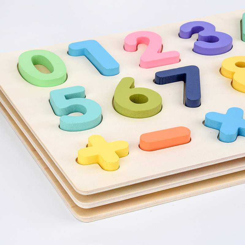 Alfabeto digital infantil animal rompecabezas cognitivo educación temprana aprendizaje juego rompecabezas 1-3-6 juguetes de madera