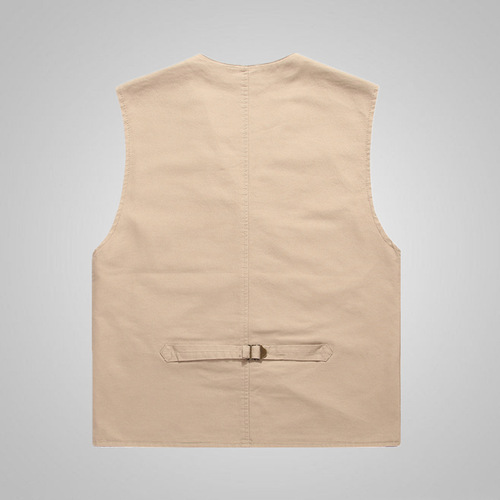 Men's Spring and Autumn New Denim Vest, Middle-aged and Elderly, Thin and Loose Casual Sports Cotton Jacket, Unisex Formal Men's Jacket