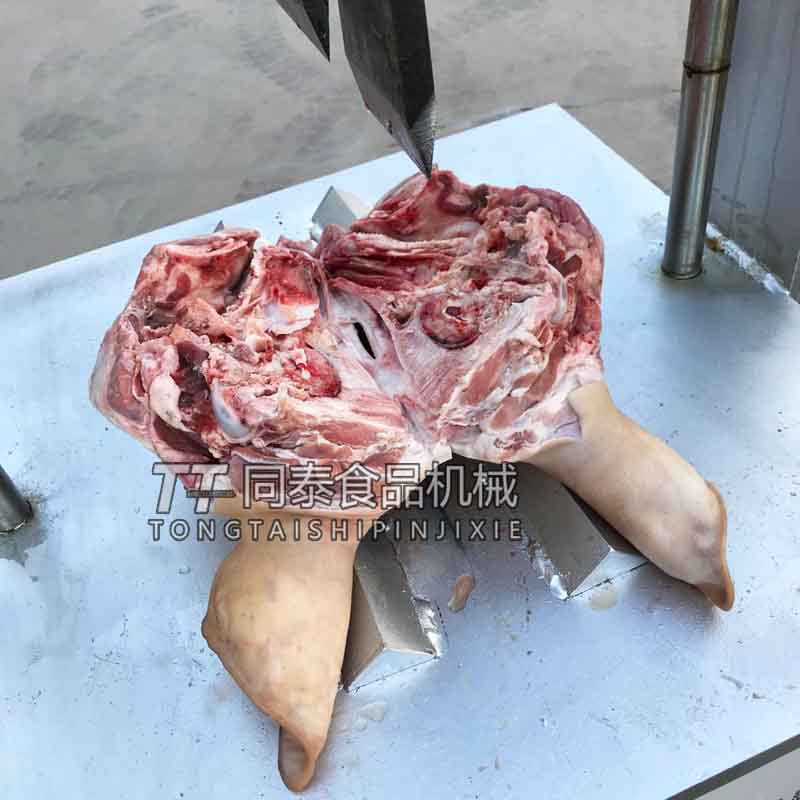 厂家直销猪脑劈半机 液压猪头劈半机 牛头羊头猪头脱毛松香锅
