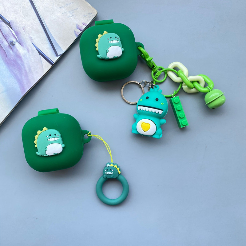 Aplicable a Samsung Galaxy Buds2/live/pro auricular Bluetooth inalámbrico funda protectora dinosaurio silicona suave caso