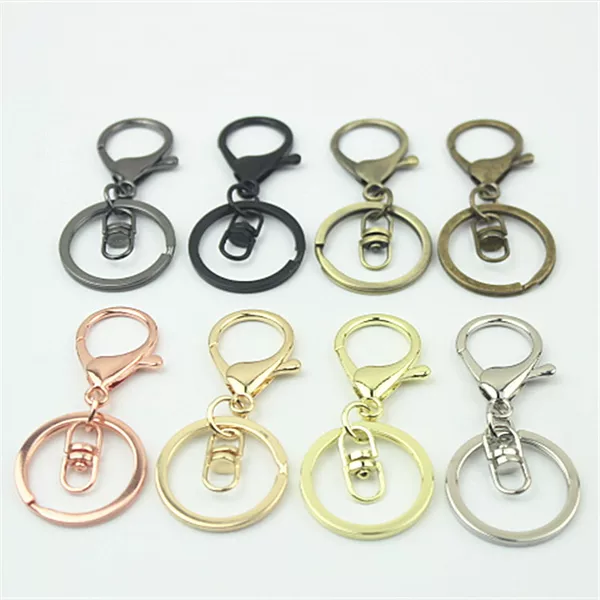 [Hanging Plating] Luggage Handbag Clothing Hardware High-grade Lobster Buckle Fur Ball Three-piece Keychain Accessories