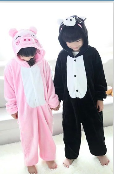 Demi-season children's cartoon flannel pijama for men and women
