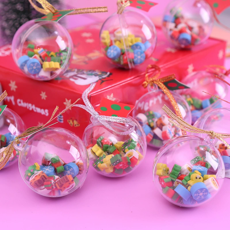 Рождественский шар ластик Рождественские украшения Рождественская елка Снеговик мультфильм Санта-Клаус детский маленький подарок ластик