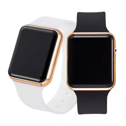 Factory direct electroplating LED watch square LED digital button electronic student adult sunglasses electronic watch