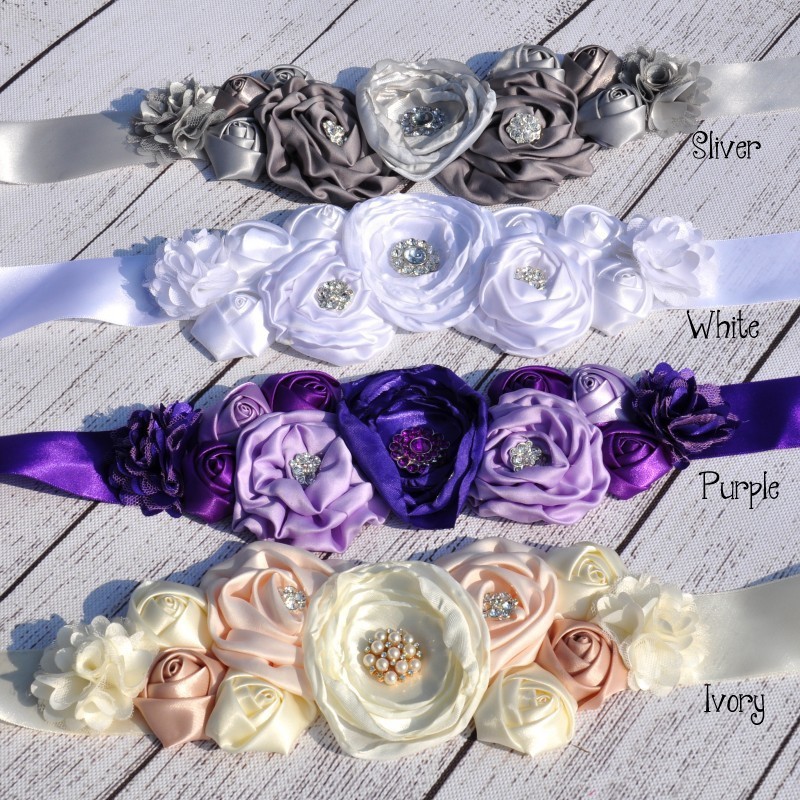 European and American Simple Style Children's Headband Decorative Belt with Burnt Edge Flower Set for Maternity Photoshoot Wide Waistband Dress
