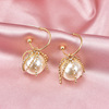 Earrings, fashionable silver needle from pearl, silver 925 sample