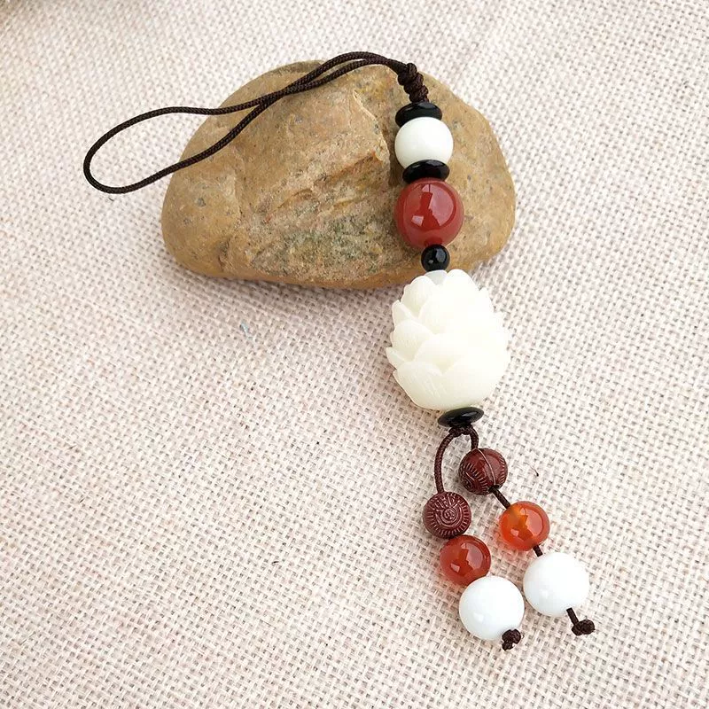 Лотос подвеска Гроговая расческа подвеска деревянная расческа подвеска красные бусы аксессуары древний ветер подвеска спот мобильный телефон небольшая подвеска