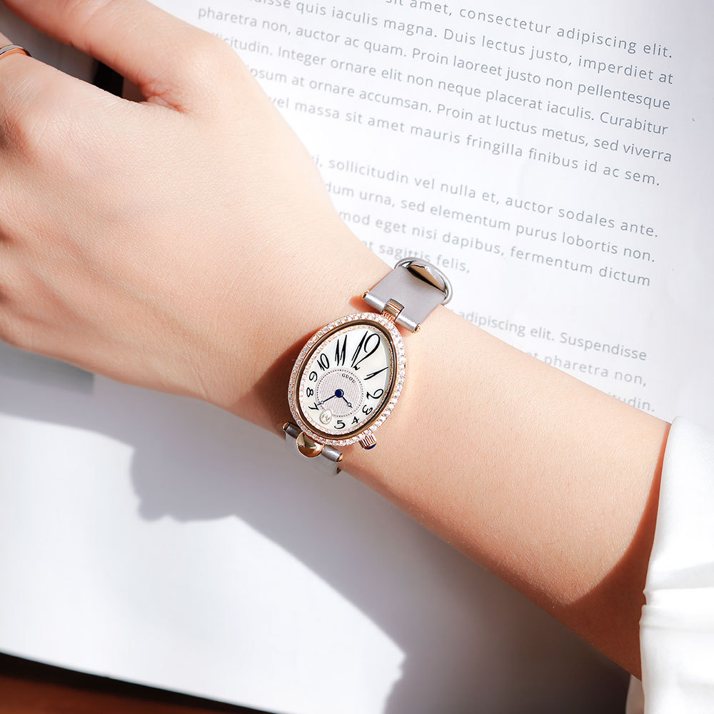 古欧2020新型ファッション気質水滴型文字板トレンドにドリルレディース腕時計防水石英女性時計