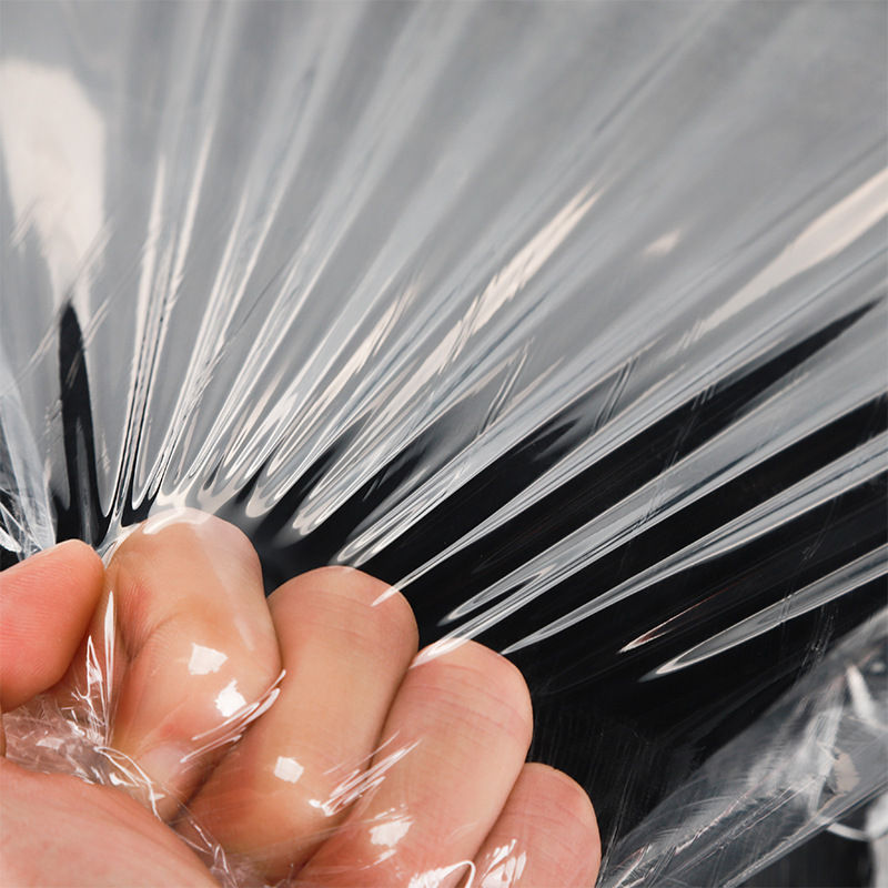 Envoltura de plástico industrial película de envoltura elástica al por mayor pe bandeja de transporte transparente embalaje película protectora Película autoadhesiva