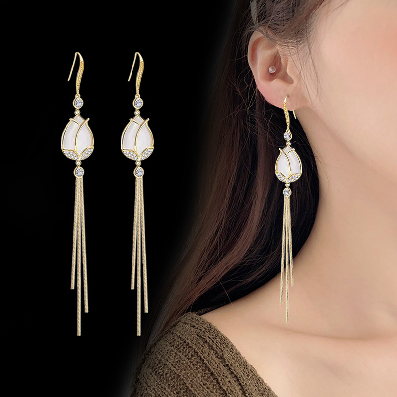 Elegant design long earrings