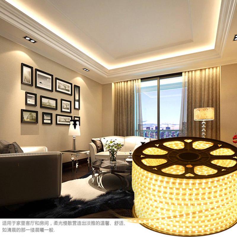 Tira de luz LED sala de estar luz techo brillante luz de noche con cadena de luz dormitorio lámpara de pared al aire libre Super brillante Instalación de ingeniería Zhongshan