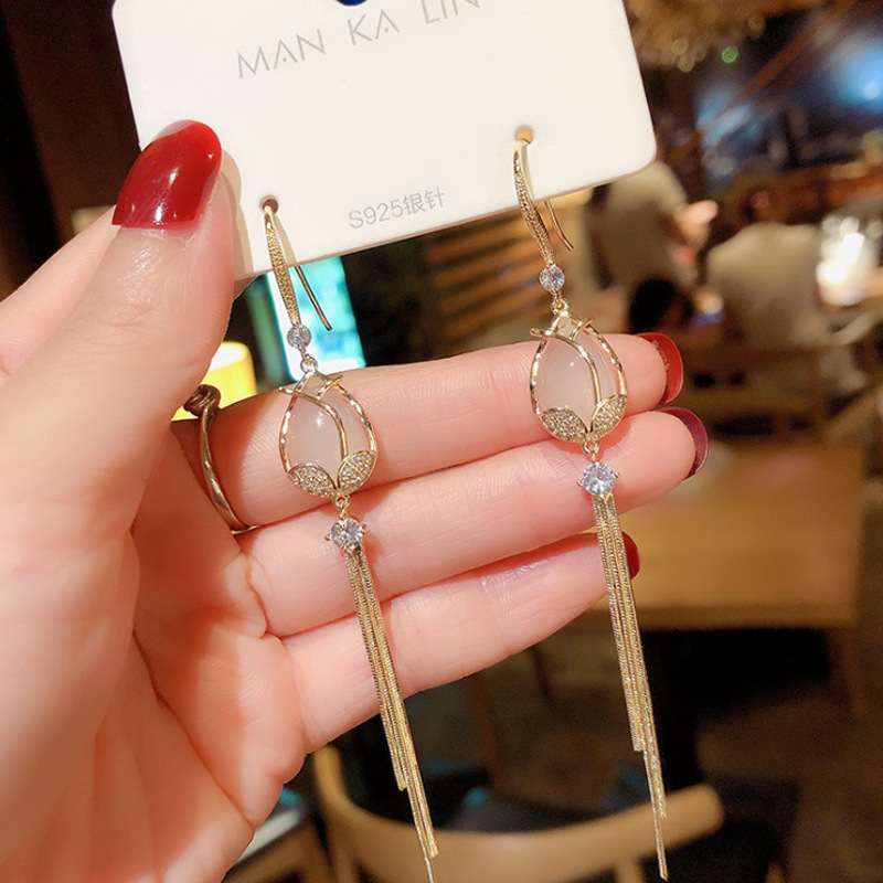 Elegant design long earrings