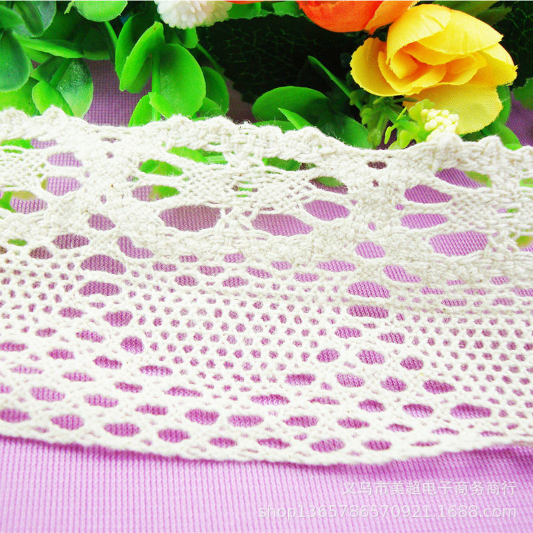 棉线机织6.5cm单边刺绣花边裙摆袖口洛丽塔服饰手工辅料