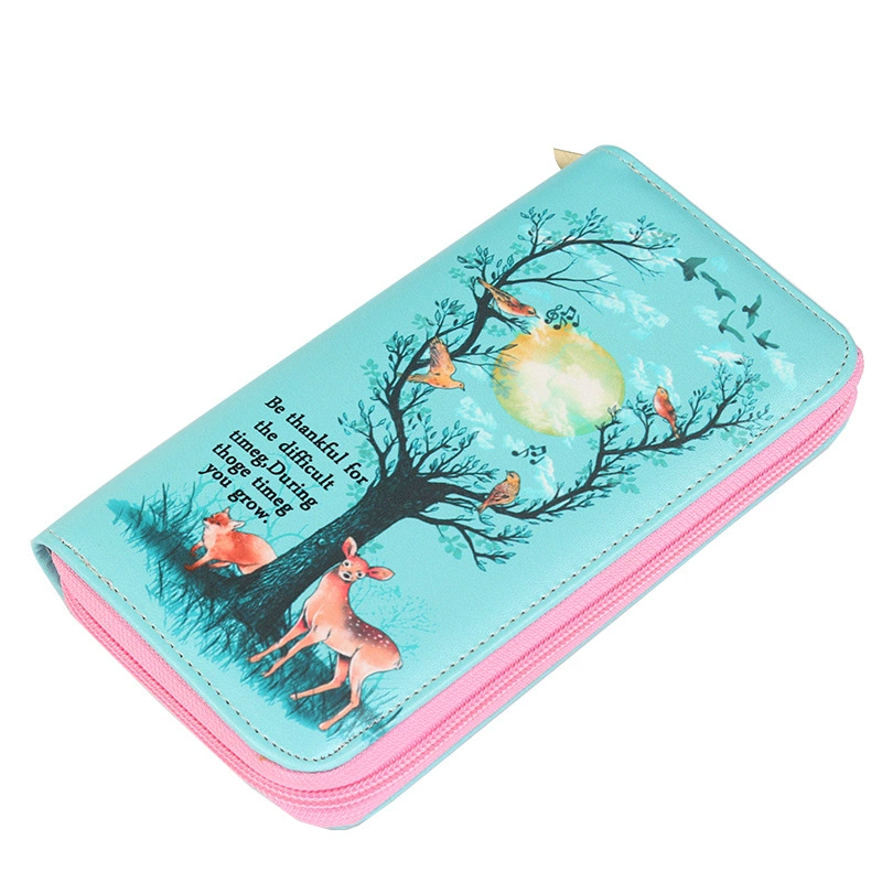  A piece of distributing the cargo source cartoon flower animal PU leather personality cute student girls pocket