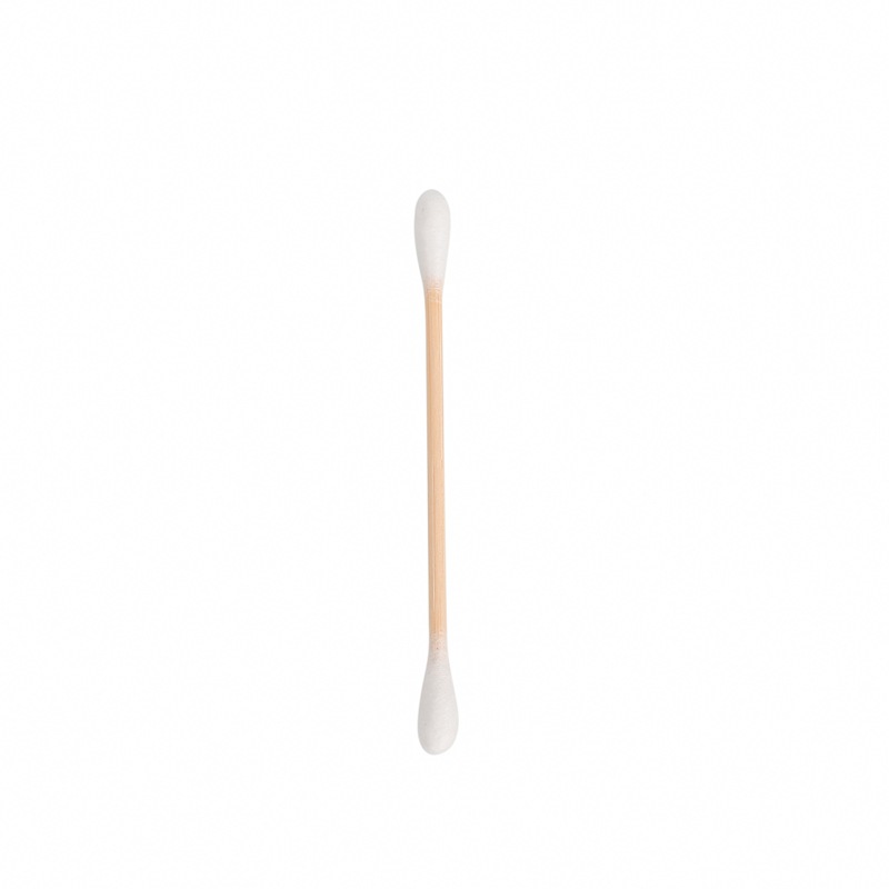 Lijiejing punta puntiaguda más cabeza redonda maquillaje hisopo de algodón de doble punta hisopo de bambú