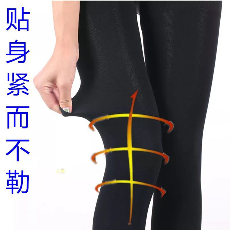 Wechat spot calcetines de tubo de estufa de presión de Corea pantalones de presión de seda negra piernas hermosas adelgazan y moldean calcetines de tubo de estufa delgados al por mayor