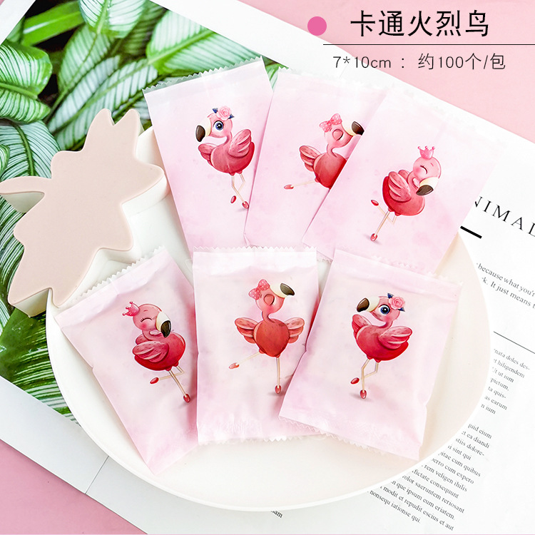 Bolsa sellada a máquina; dibujos animados flamenco 7-10; material compuesto