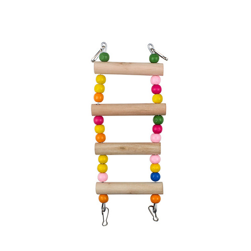 Parrot toy tiger skin black phoenix peony bird swing training chewing ring climbing ladder stair bird cage with 6
