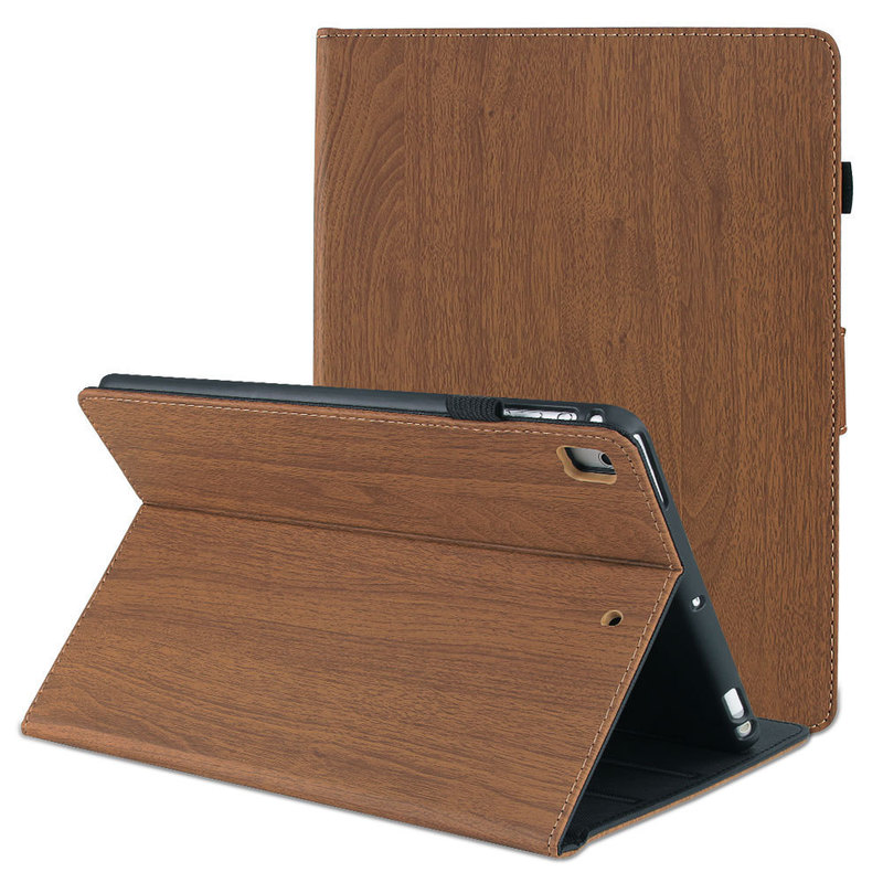 iPad 10Th Generation Wood Grain Buckle Protective Cover Pro11 Flip Dormant 10.2 with Pen Insert Mini Stand Tablet Case