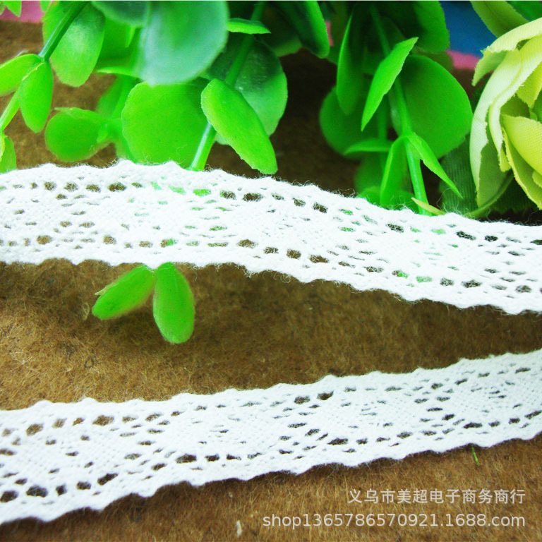 1.3厘米双边细线棉线花边童装袖口DIY时尚服装裙边辅料